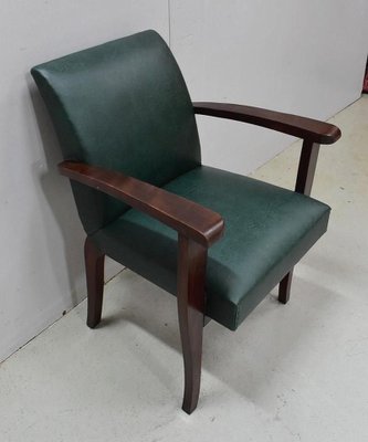 Beech Mahogany Bridge Armchairs, 1940s, Set of 2-RVK-683529