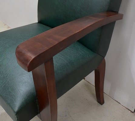 Beech Mahogany Bridge Armchairs, 1940s, Set of 2-RVK-683529