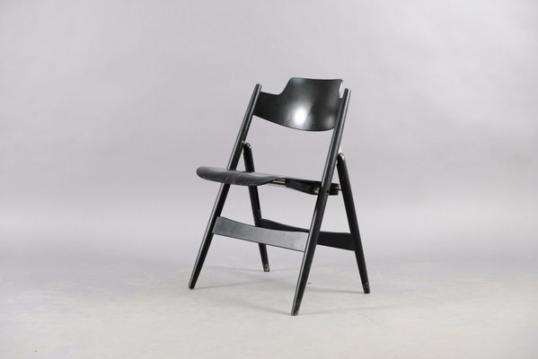 Beech Model SE18 Folding Chair by Egon Eiermann for Wilde+Spieth, 1960s-CIP-638926