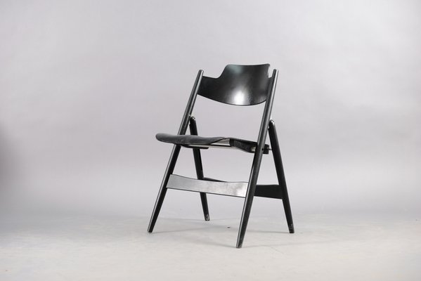 Beech Model SE18 Folding Chair by Egon Eiermann for Wilde+Spieth, 1960s-CIP-638926