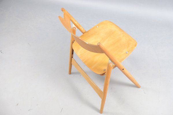 Beech Model SE18 Folding Chair by Egon Eiermann for Wilde+Spieth, 1960s-CIP-623043