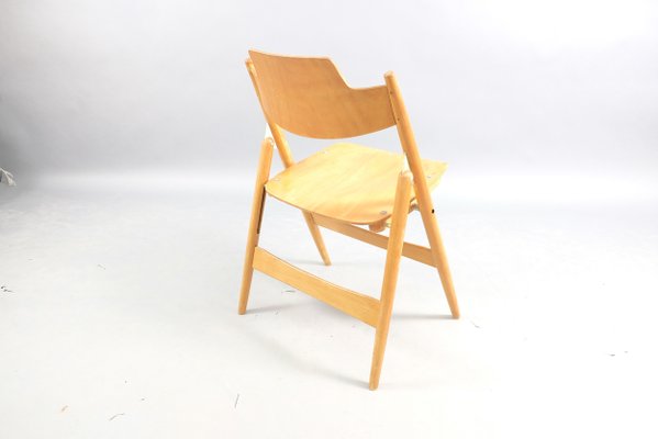 Beech Model SE18 Folding Chair by Egon Eiermann for Wilde+Spieth, 1960s-CIP-623043