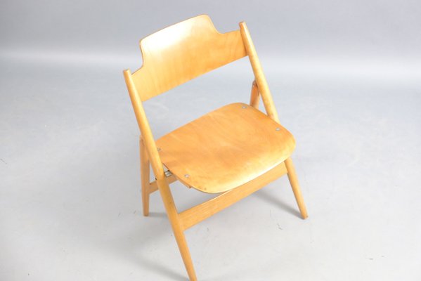 Beech Model SE18 Folding Chair by Egon Eiermann for Wilde+Spieth, 1960s-CIP-623043