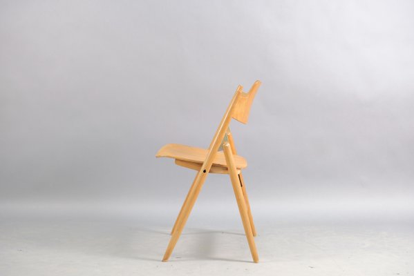 Beech Model SE18 Folding Chair by Egon Eiermann for Wilde+Spieth, 1960s-CIP-623043