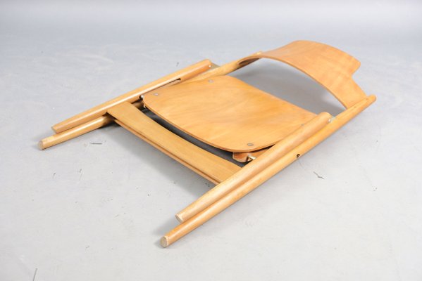 Beech Model SE18 Folding Chair by Egon Eiermann for Wilde+Spieth, 1960s-CIP-623043