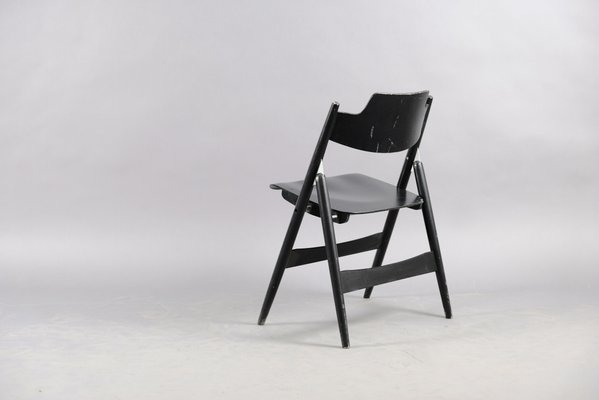 Beech Model SE18 Folding Chair by Egon Eiermann for Wilde+Spieth, 1960s-CIP-638926