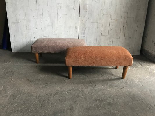 Beech Ottomans, 1960s, Set of 2-OXJ-569064