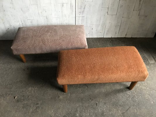 Beech Ottomans, 1960s, Set of 2-OXJ-569064