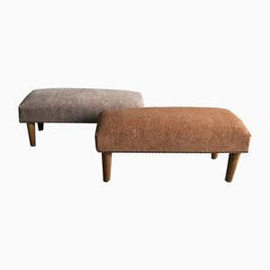 Beech Ottomans, 1960s, Set of 2-OXJ-569064