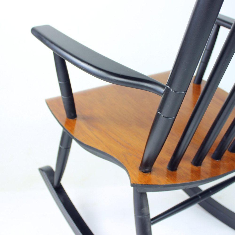 Beech Rocking Chair by Varjosen Puunjalostus, Finland, 1960s