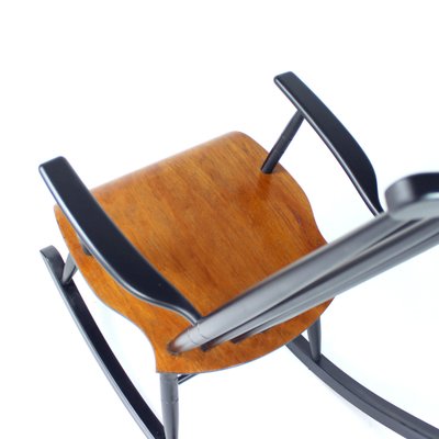 Beech Rocking Chair by Varjosen Puunjalostus, Finland, 1960s-UL-1396424