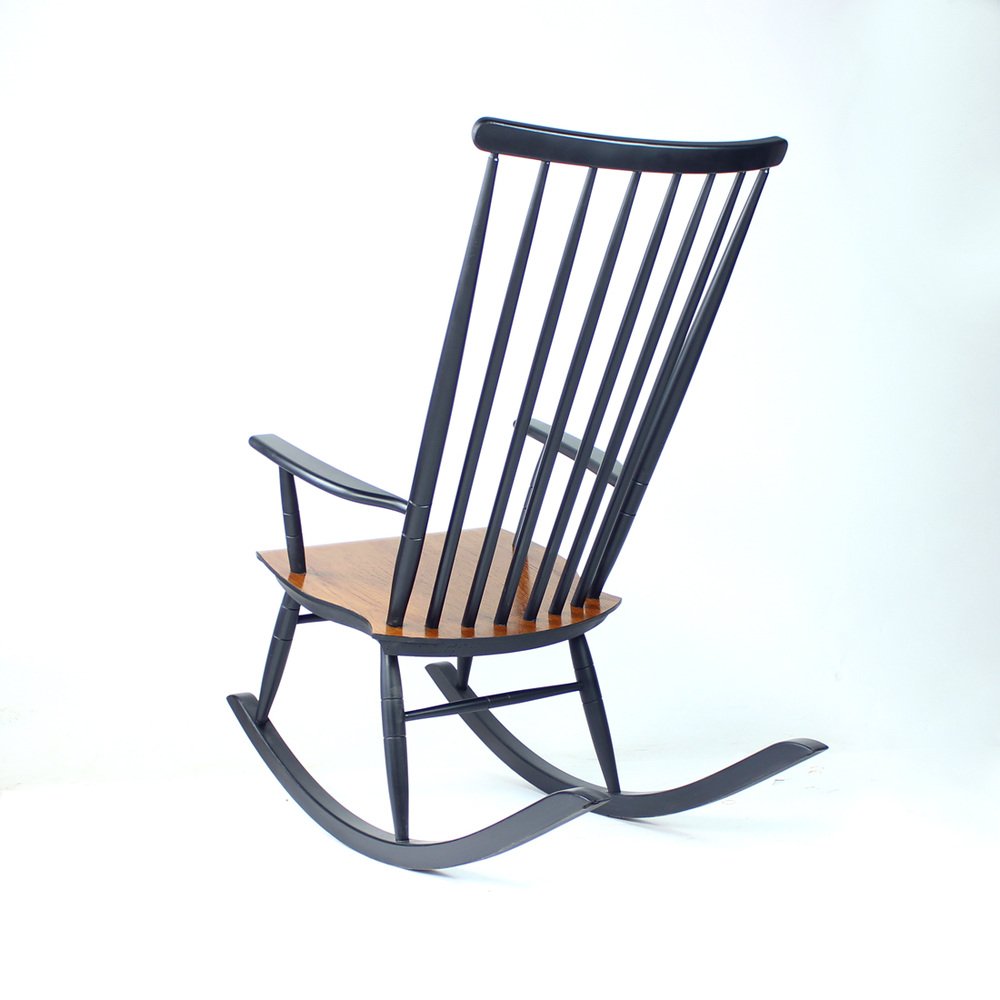 Beech Rocking Chair by Varjosen Puunjalostus, Finland, 1960s