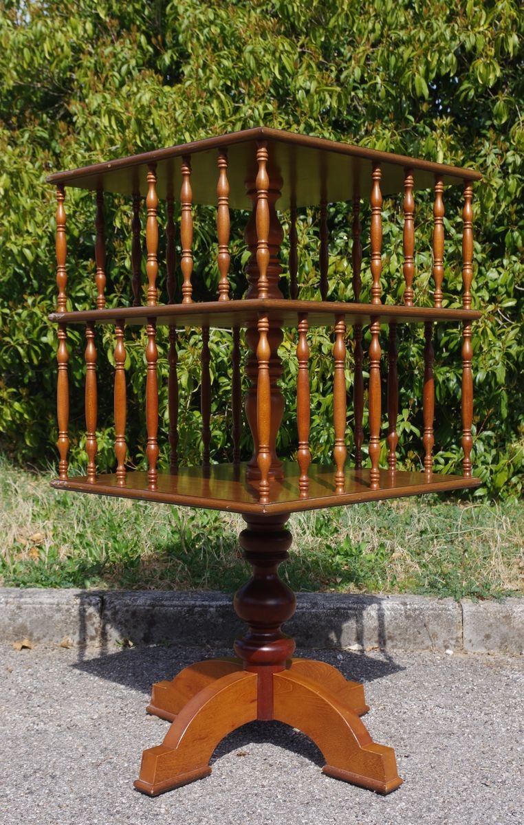 Beech Swivel Bookcase, 1950s