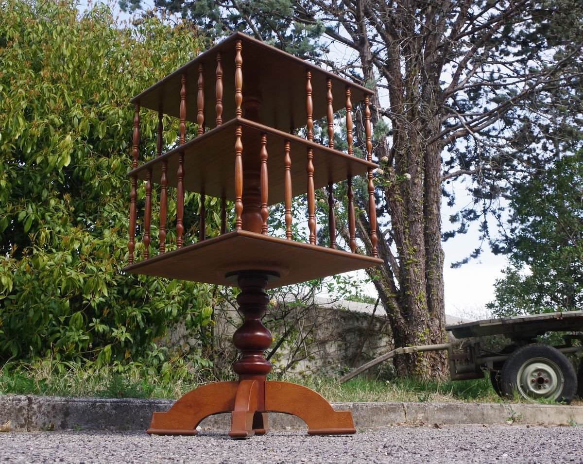 Beech Swivel Bookcase, 1950s