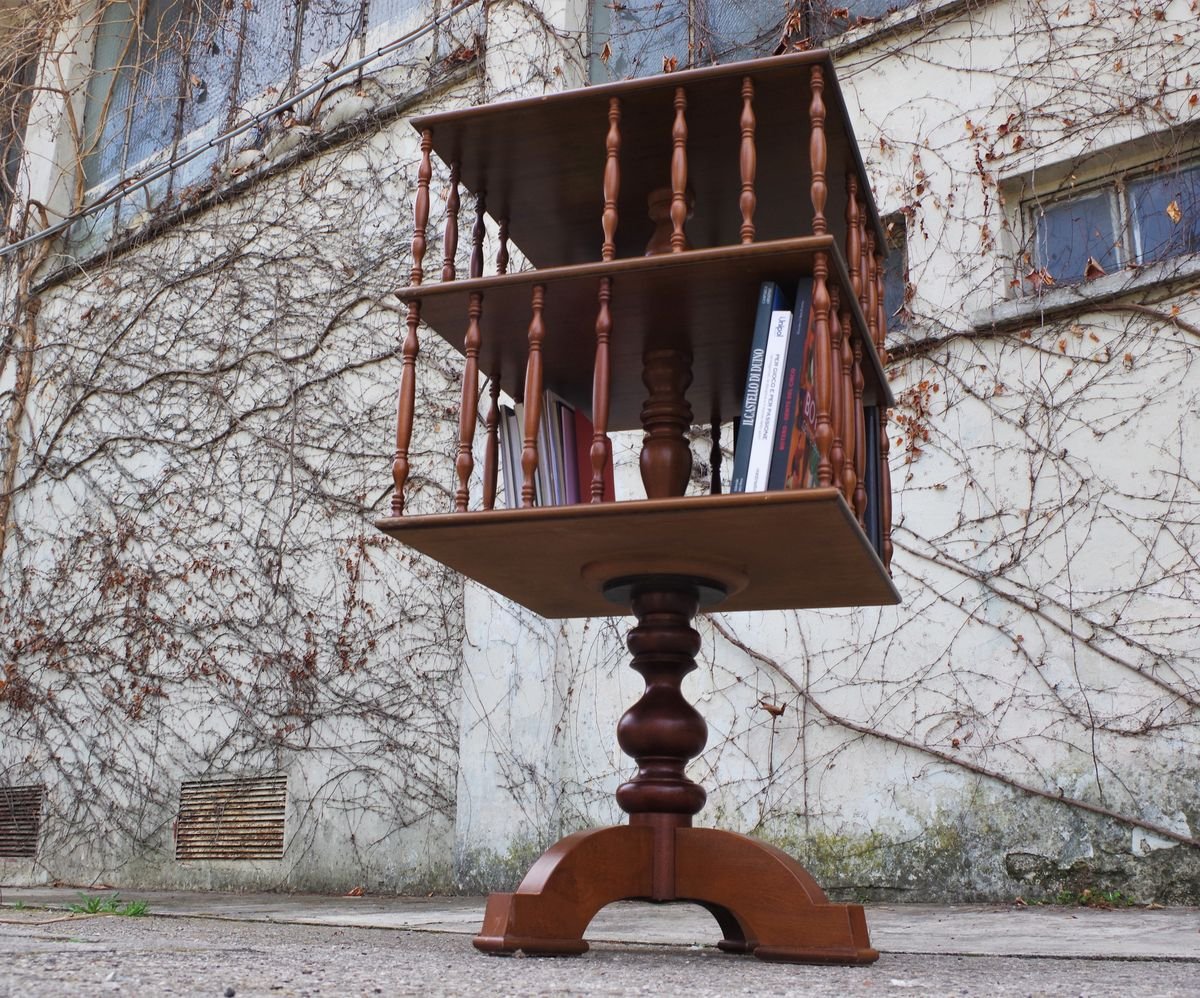 Beech Swivel Bookcase, 1950s