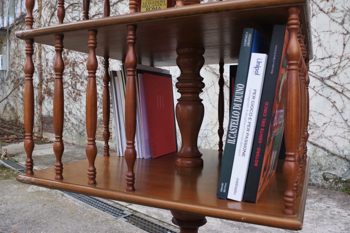 Beech Swivel Bookcase, 1950s