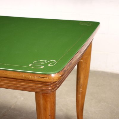 Beech Table with Back-Treated Glass, Italy, 1940s-VMM-1079142