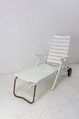 Beech Transat Deck Chair or Patio Lounger, France, 1960-RIU-1263702