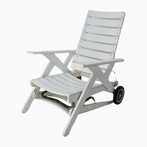 Beech Transat Deck Chair or Patio Lounger, France, 1960-RIU-1263702