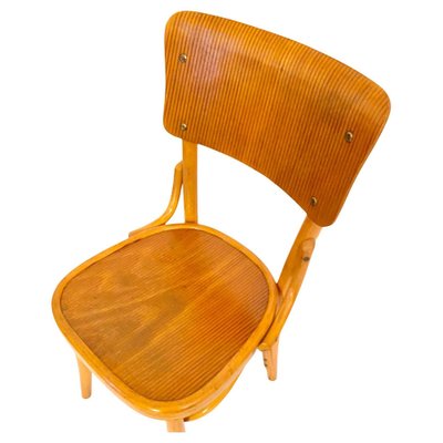 Beech Wood Bistro Chairs, Italy, 1950s, Set of 6-TOI-2043917