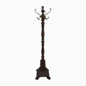 Beech Wood Coat Rack with Brass Hooks and Carved Foot by Michael Thonet-ZFY-1731591