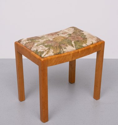 Beech Wood Foot Stool, Dutch, 1950s-GCG-2024695