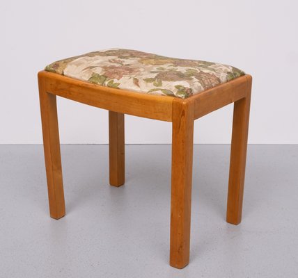 Beech Wood Foot Stool, Dutch, 1950s-GCG-2024695