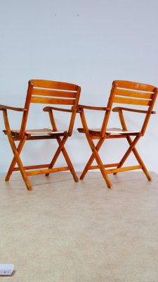 Beech Wood Garden Armchairs by Sollinger, Germany, 1940, Set of 2-KK-1240994