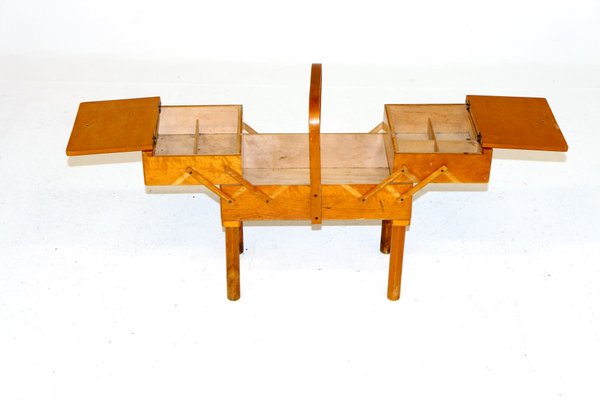 Beech Worktable, Denmark, 1950s-GEK-1075304