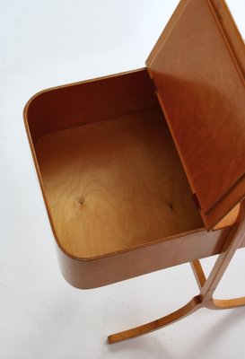 Beechwood and Leather Sewing Box attributed to Søren Hansen for Fritz Hansen, Denmark, 1933-WRF-1411167