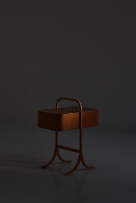 Beechwood and Leather Sewing Box attributed to Søren Hansen for Fritz Hansen, Denmark, 1933-WRF-1411167