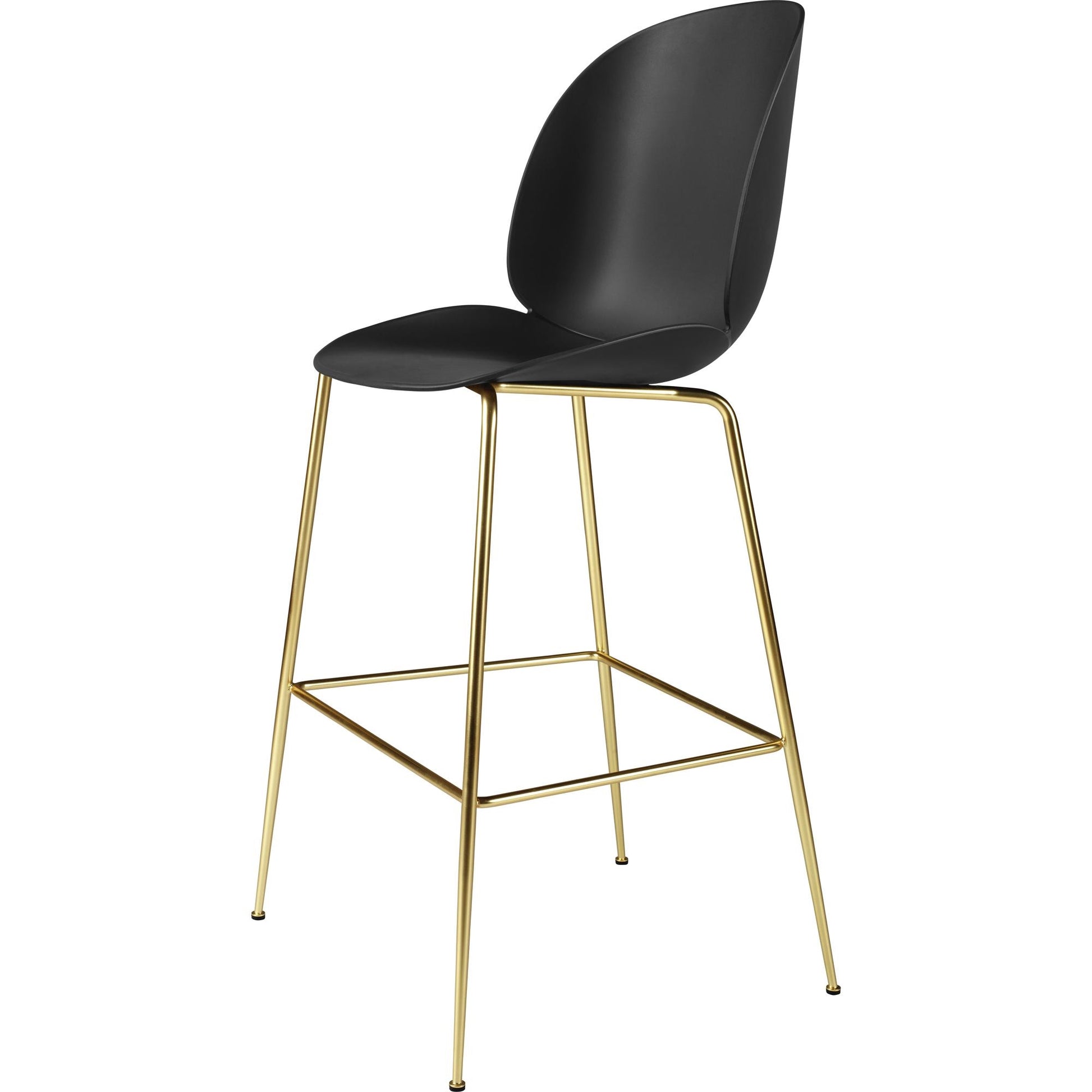 Beetle Bar Stool 75 Conic Base by GUBI #Brass Semi Matt/ Black