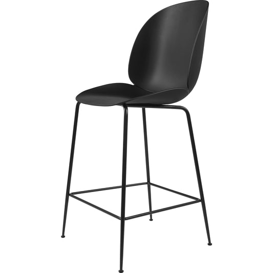 Beetle Bar Stool 65 Conic Base by GUBI #Matt Black/ Black