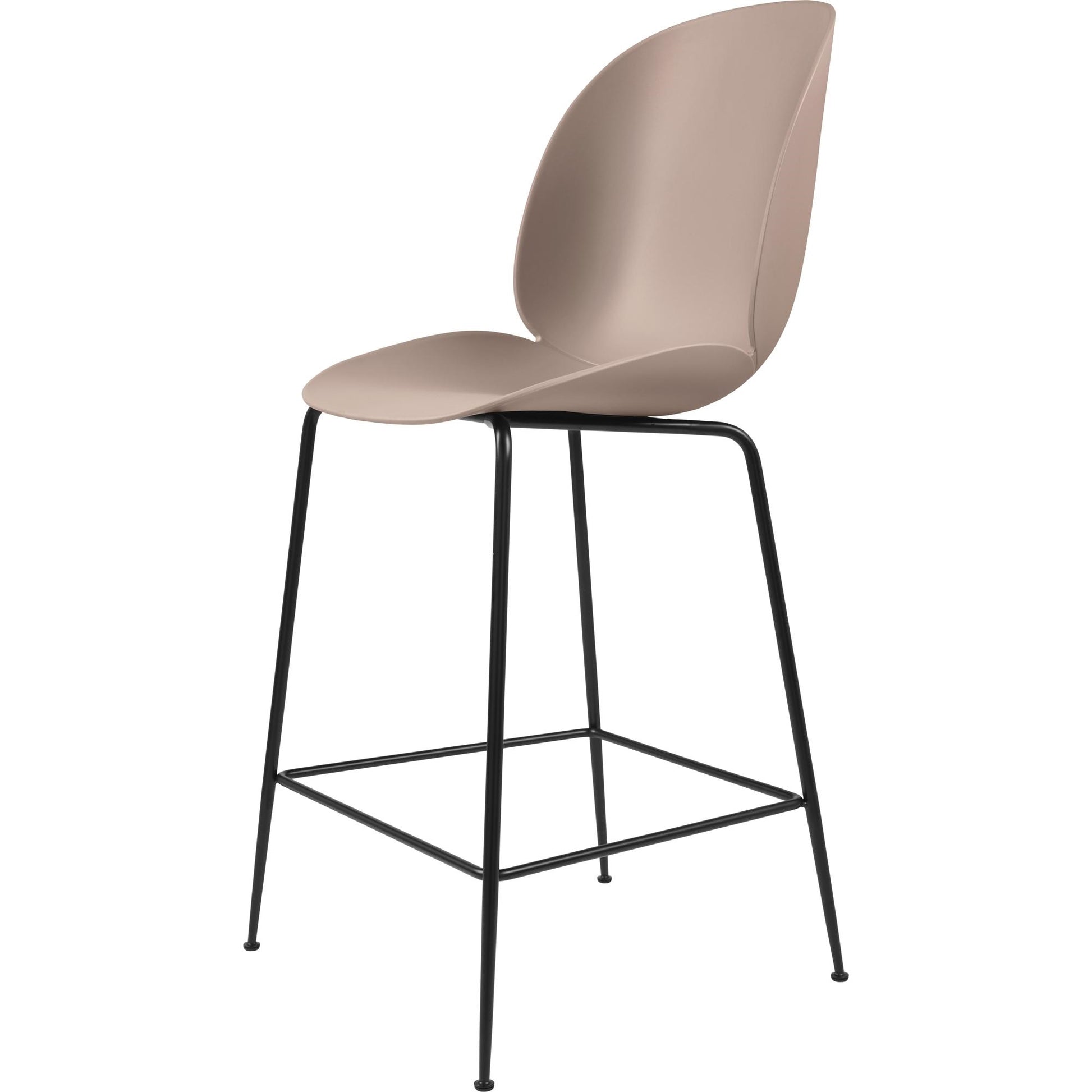 Beetle Bar Stool 65 Conic Base by GUBI #Matt Black/ Sweet Pink