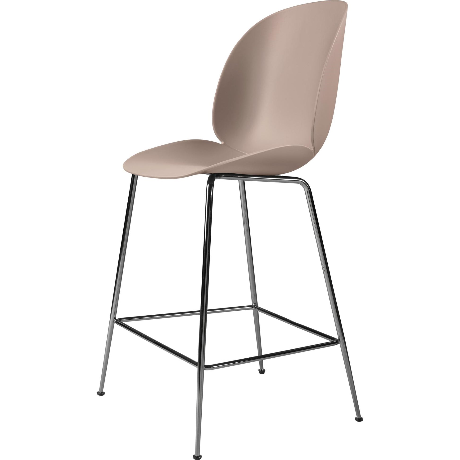 Beetle Bar Stool 65 Conic Base by GUBI #Black Chrome/ Sweet Pink