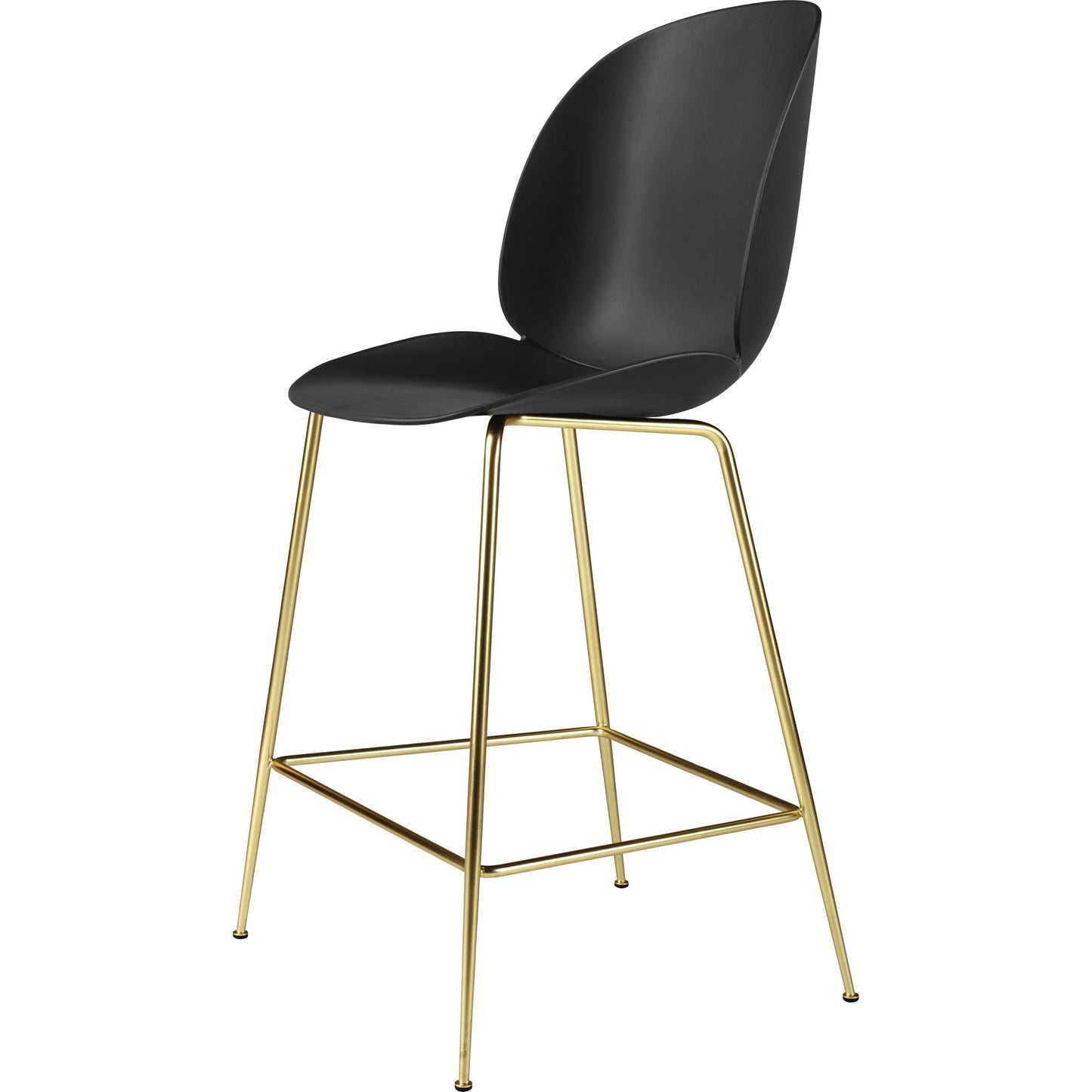 Beetle Bar Stool 65 Conic Base by GUBI #Brass Semi Matt/ Black