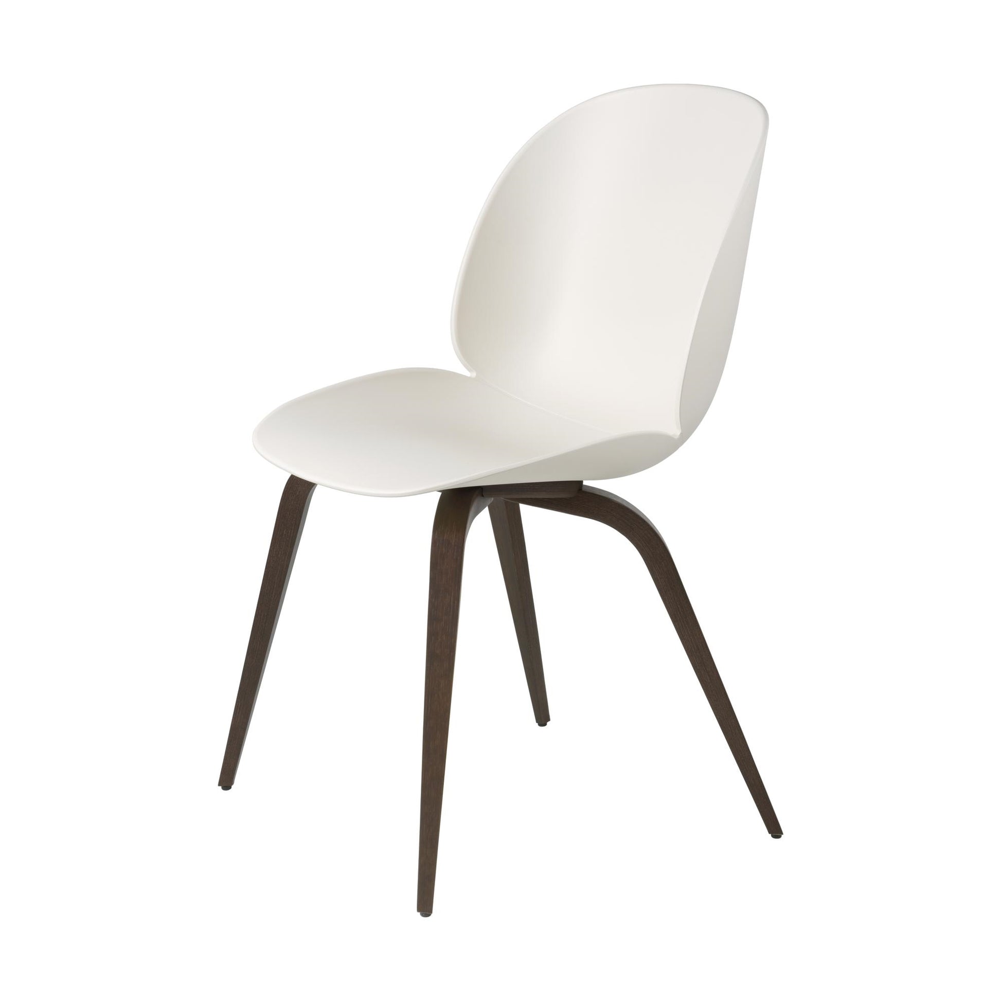 Beetle Dining Chair Wooden Base Smoked Oak Matt by GUBI #Smoked Oak Matt/Alabaster White