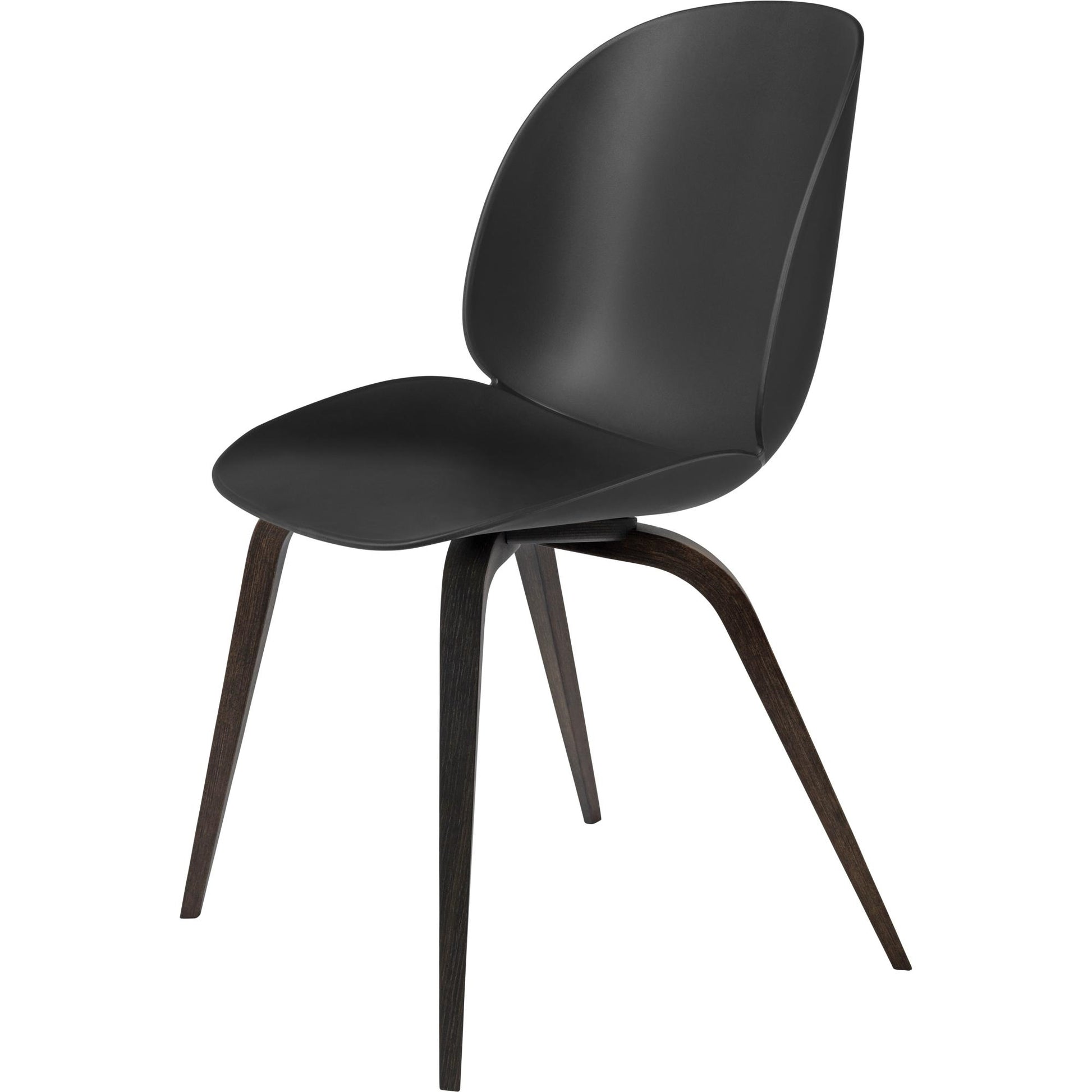 Beetle Dining Chair Wooden Base Smoked Oak Matt by GUBI #Smoked Oak Matt/Black