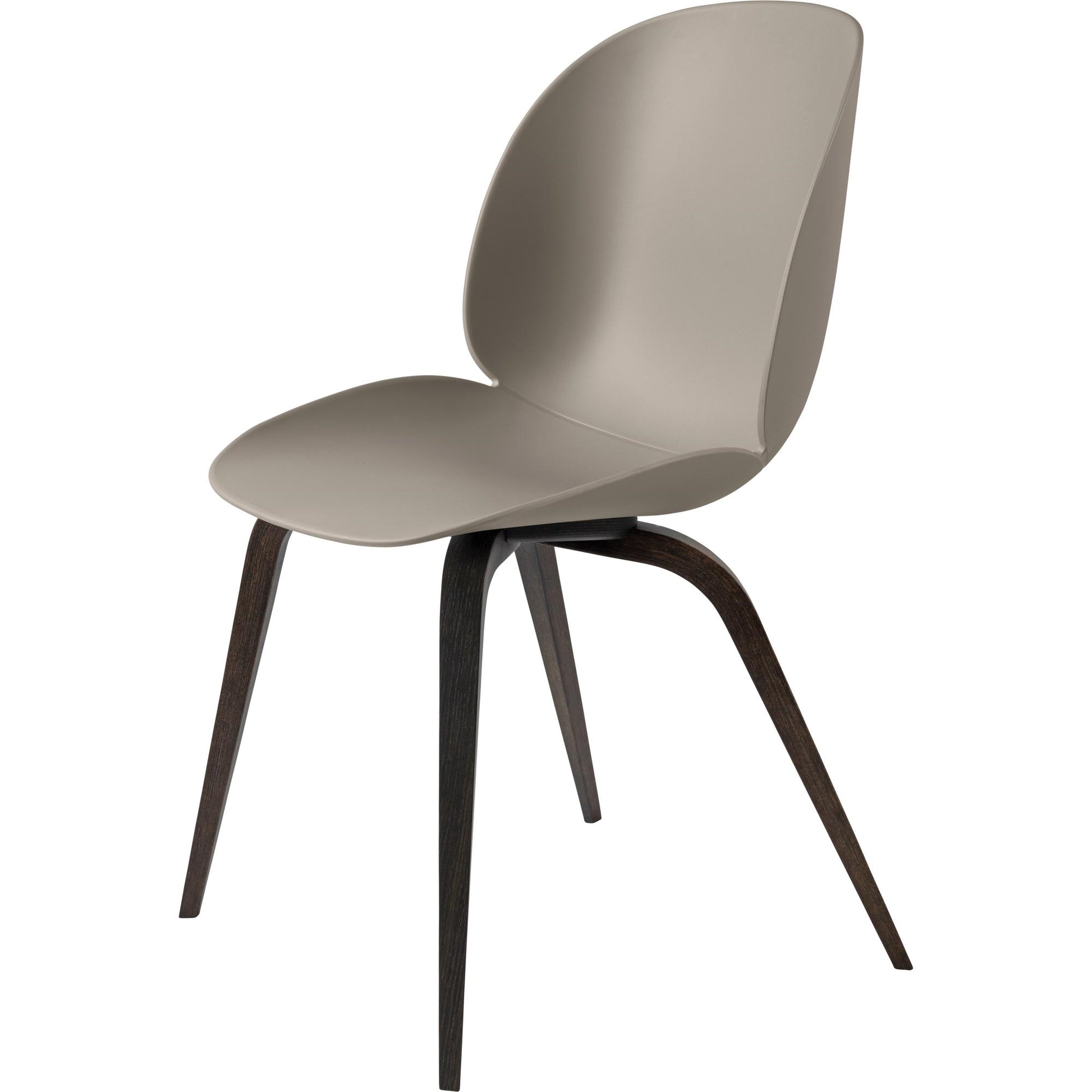 Beetle Dining Chair Wooden Base Smoked Oak Matt by GUBI #Smoked Oak Matt/New Beige