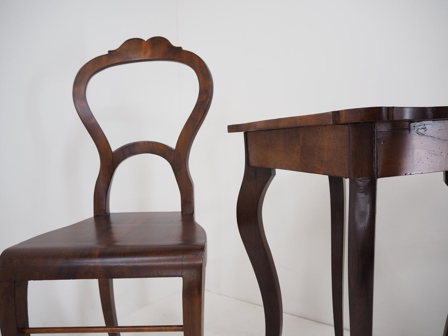 Beidermeier Chairs & Table, 1850s, Set of 3