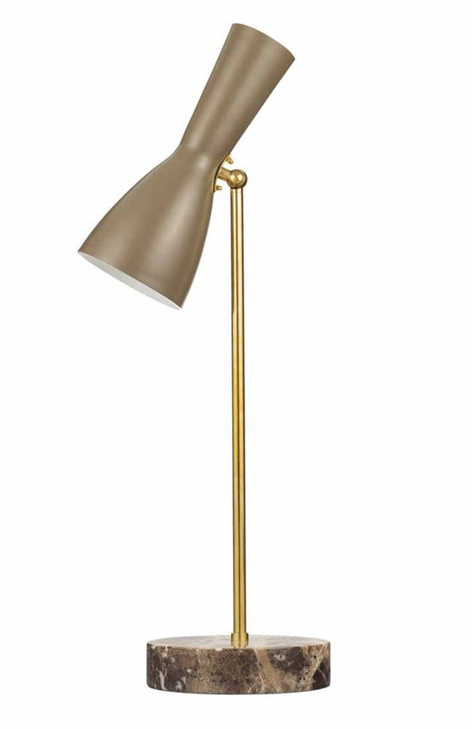 Beige Aluminum Wormhole Table Lamp by Simone Calcinai for Brass Brothers