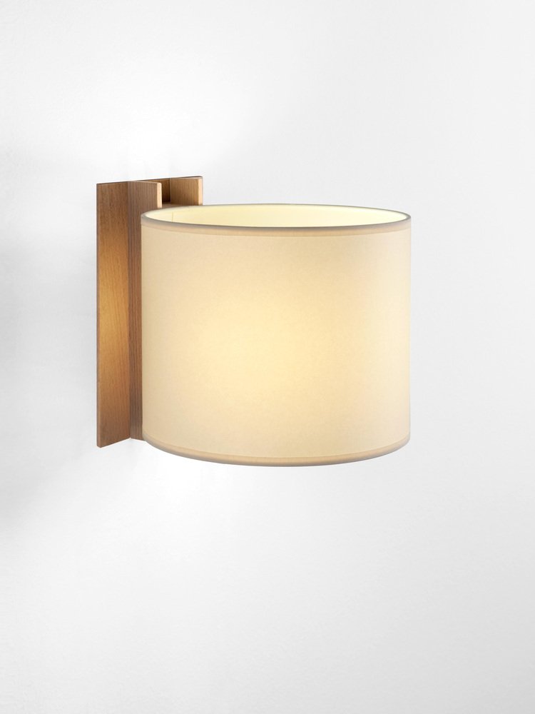 Beige and Beech TMM Corto Wall Lamp by Miguel Milá