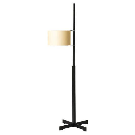 Beige and Black Oak TMM Floor Lamp by Miguel Milá