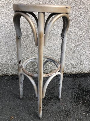 Beige and Gold Bistro Stool in the Style of Thonet, 1980s-SDV-754273