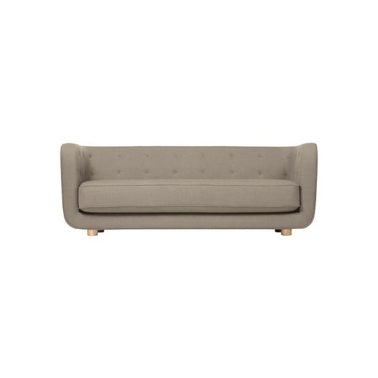 Beige and Natural Oak Raf Simons Vidar 3 Vilhelm Sofa by Lassen