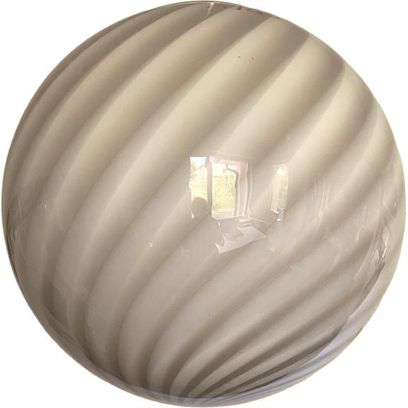 Beige and White Sphere Pendant Lamp in Murano Glass by Simoeng