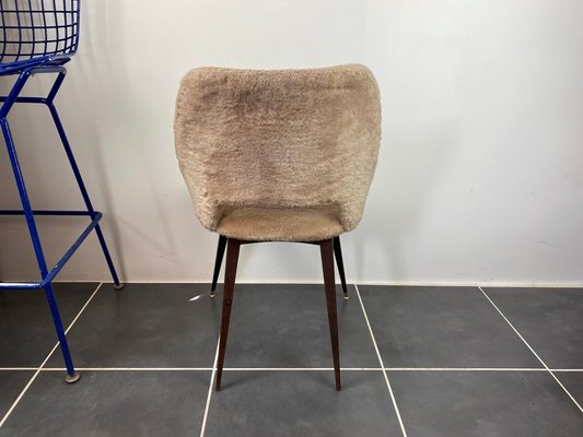 Beige Barrel Chair with Compass Feet, 1960s-ZYJ-1268552