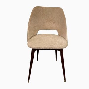 Beige Barrel Chair with Compass Feet, 1960s-ZYJ-1268552