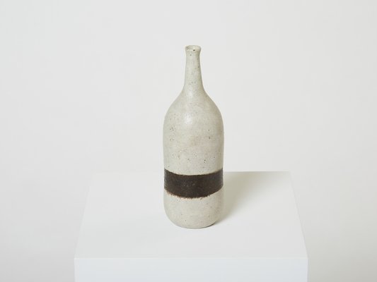 Beige Brown Glazed Stoneware Ceramic Vase from Bruno Gambone, 1970s-YJA-1401194