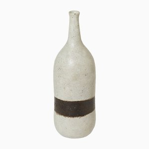 Beige Brown Glazed Stoneware Ceramic Vase from Bruno Gambone, 1970s-YJA-1401194